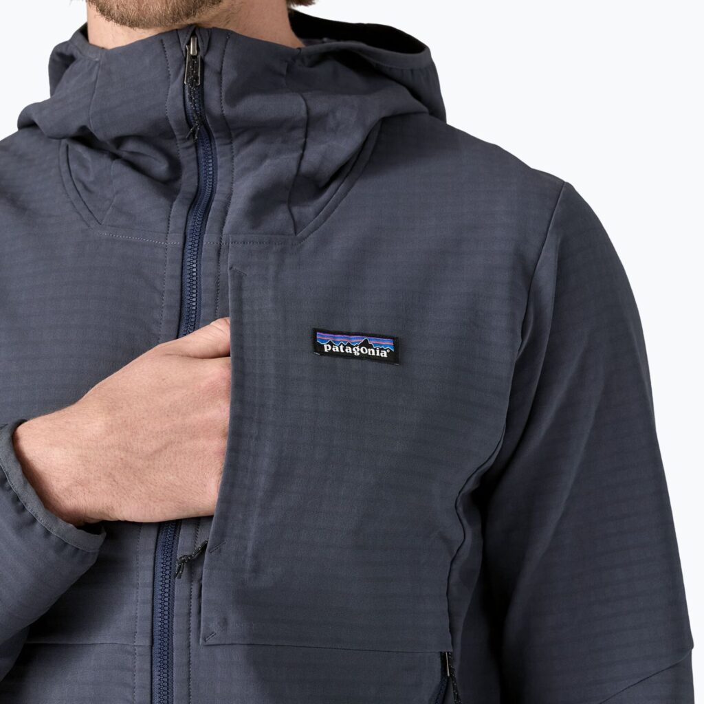Толстовка мужская Patagonia R1 TechFace Hoody smolder blue