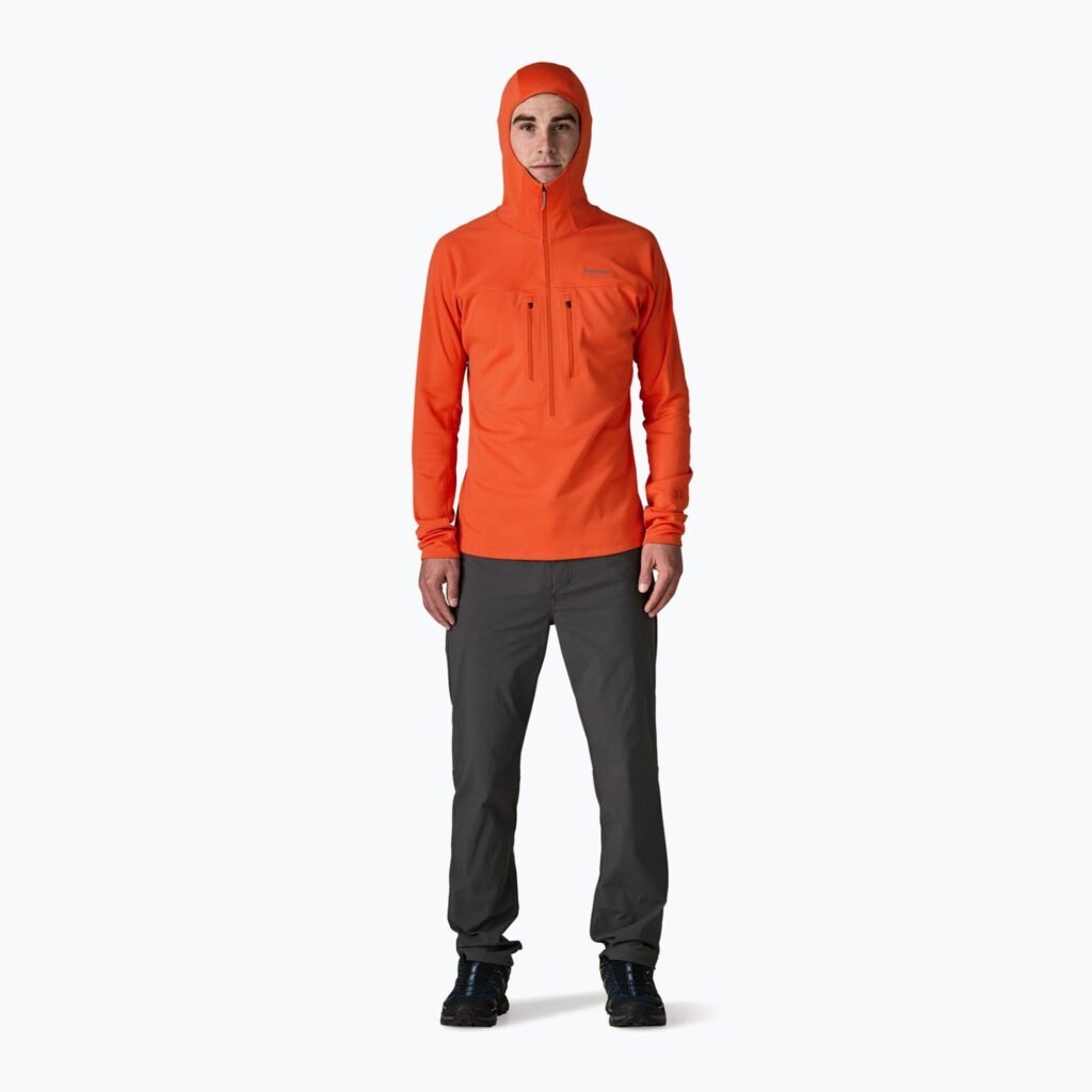 Толстовка мужская Patagonia R1 Ultralight Hoody coal orange