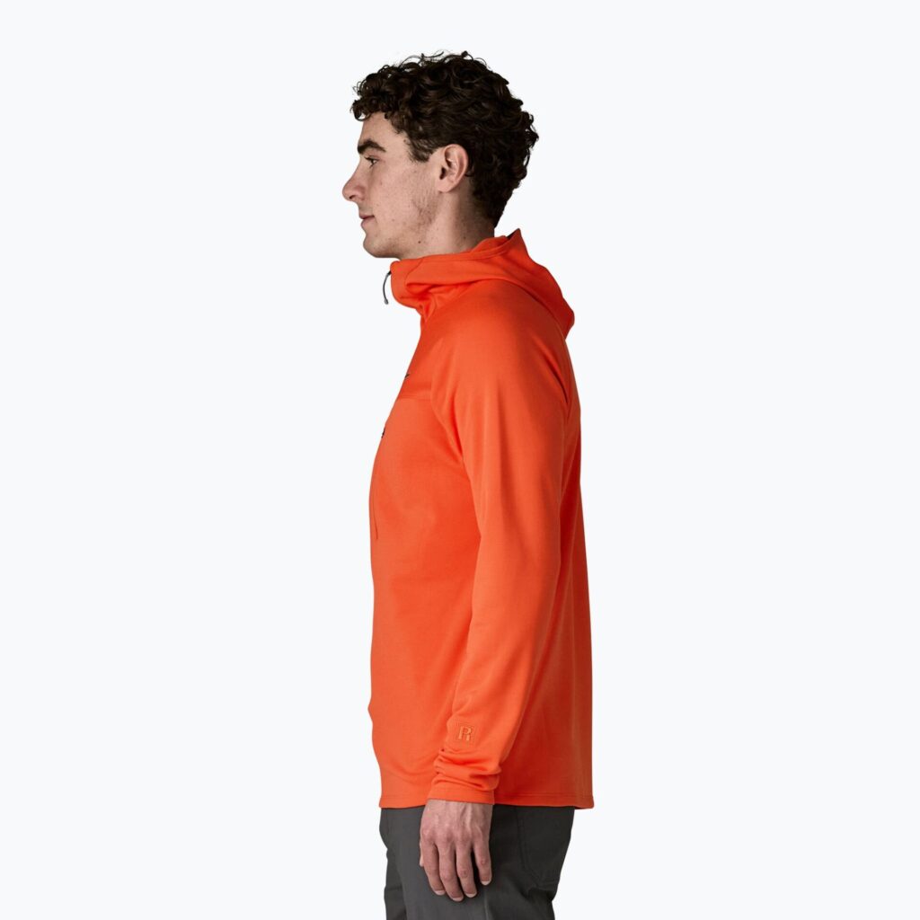 Толстовка мужская Patagonia R1 Ultralight Hoody coal orange