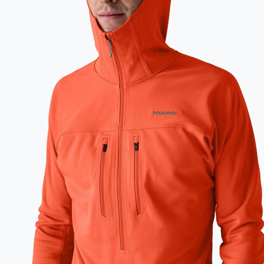 Толстовка мужская Patagonia R1 Ultralight Hoody coal orange