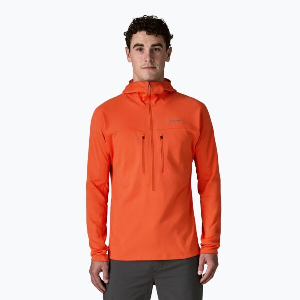 Толстовка мужская Patagonia R1 Ultralight Hoody coal orange