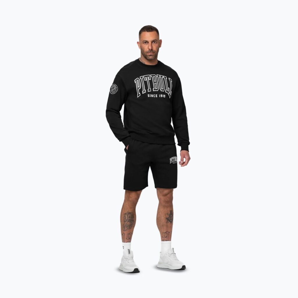 Толстовка мужская Pitbull Badger Crewneck black