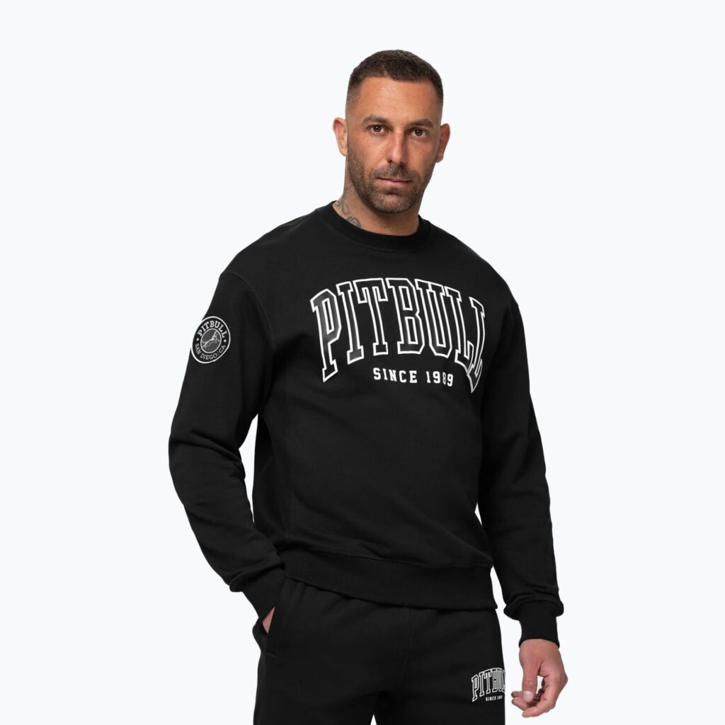 Толстовка мужская Pitbull Badger Crewneck black