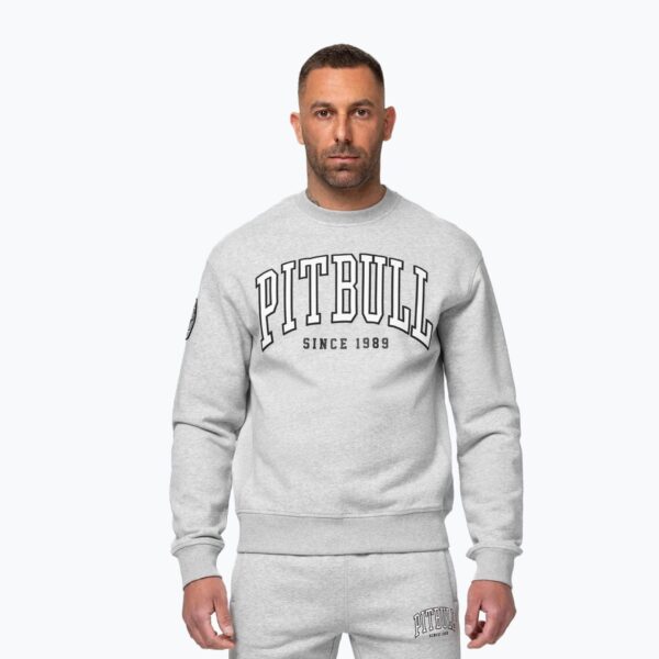 Толстовка мужская Pitbull Badger Crewneck grey/melange