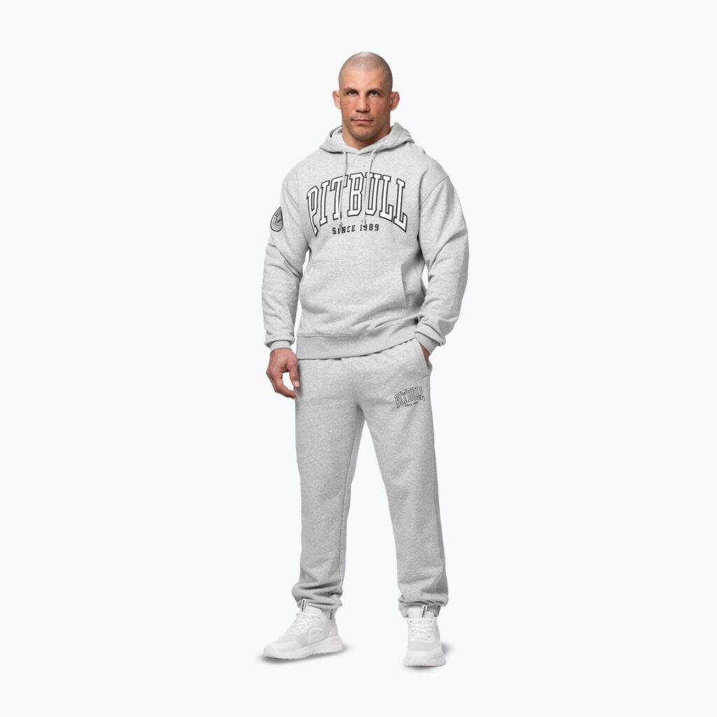 Толстовка мужская Pitbull Badger Hooded grey/melange