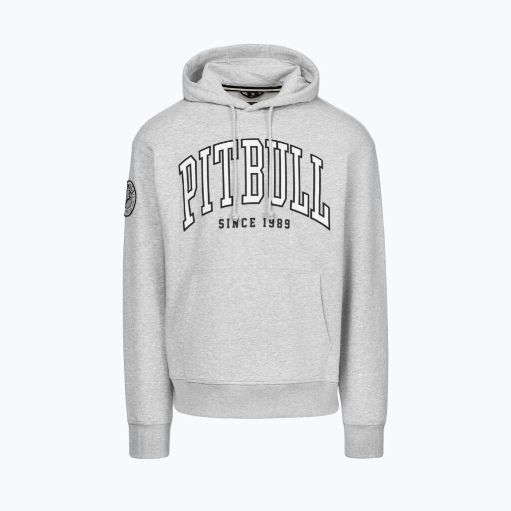 Толстовка мужская Pitbull Badger Hooded grey/melange