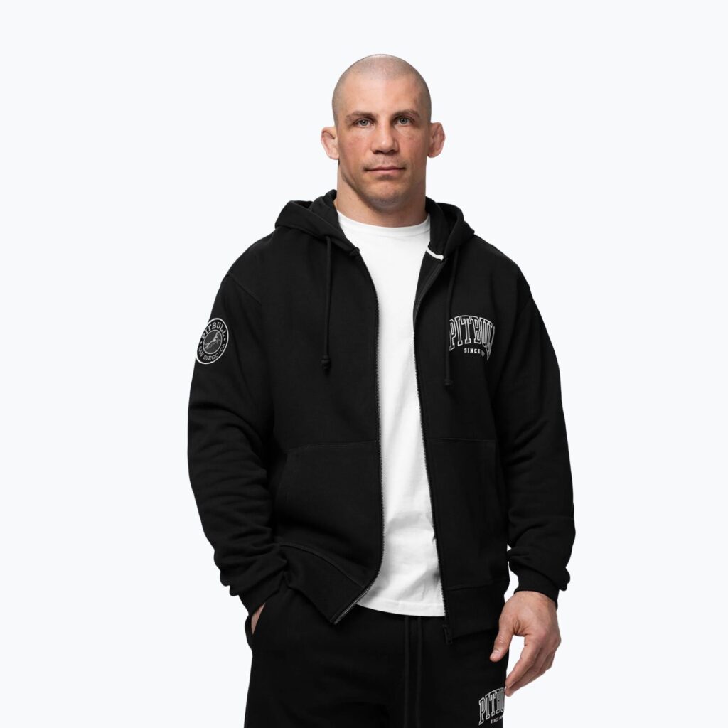 Толстовка мужская Pitbull Badger Hooded Zip black