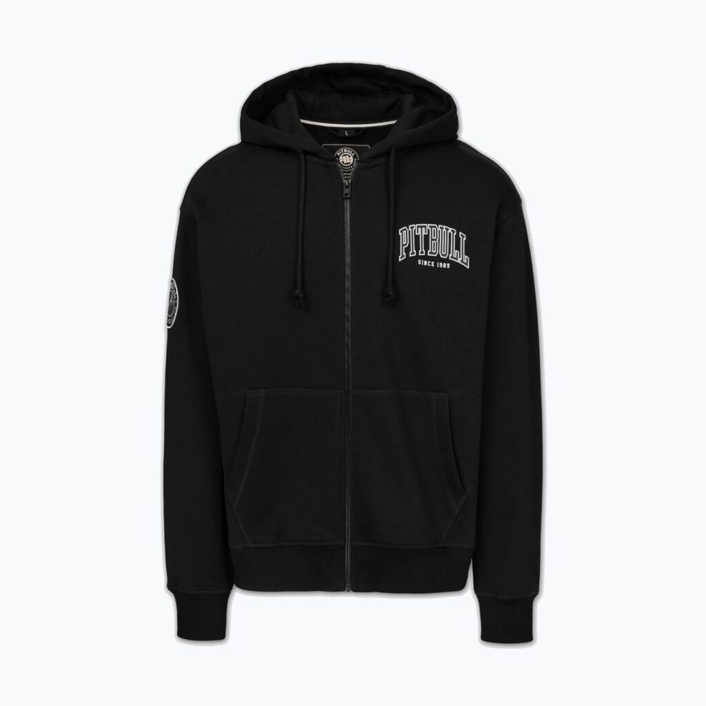 Толстовка мужская Pitbull Badger Hooded Zip black