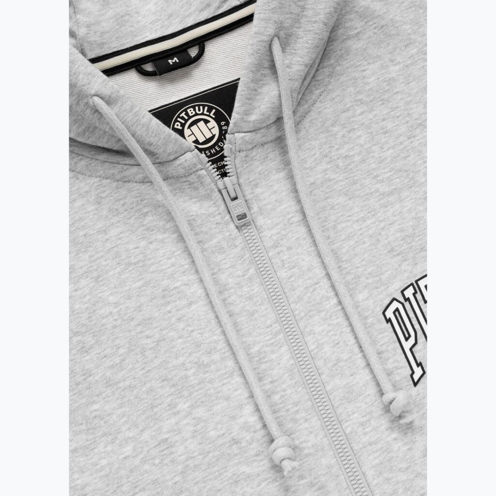 Толстовка мужская Pitbull Badger Hooded Zip grey/melange