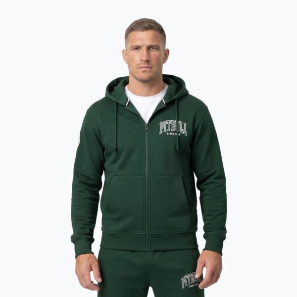 Толстовка мужская Pitbull Badger Hooded Zip hunter/green
