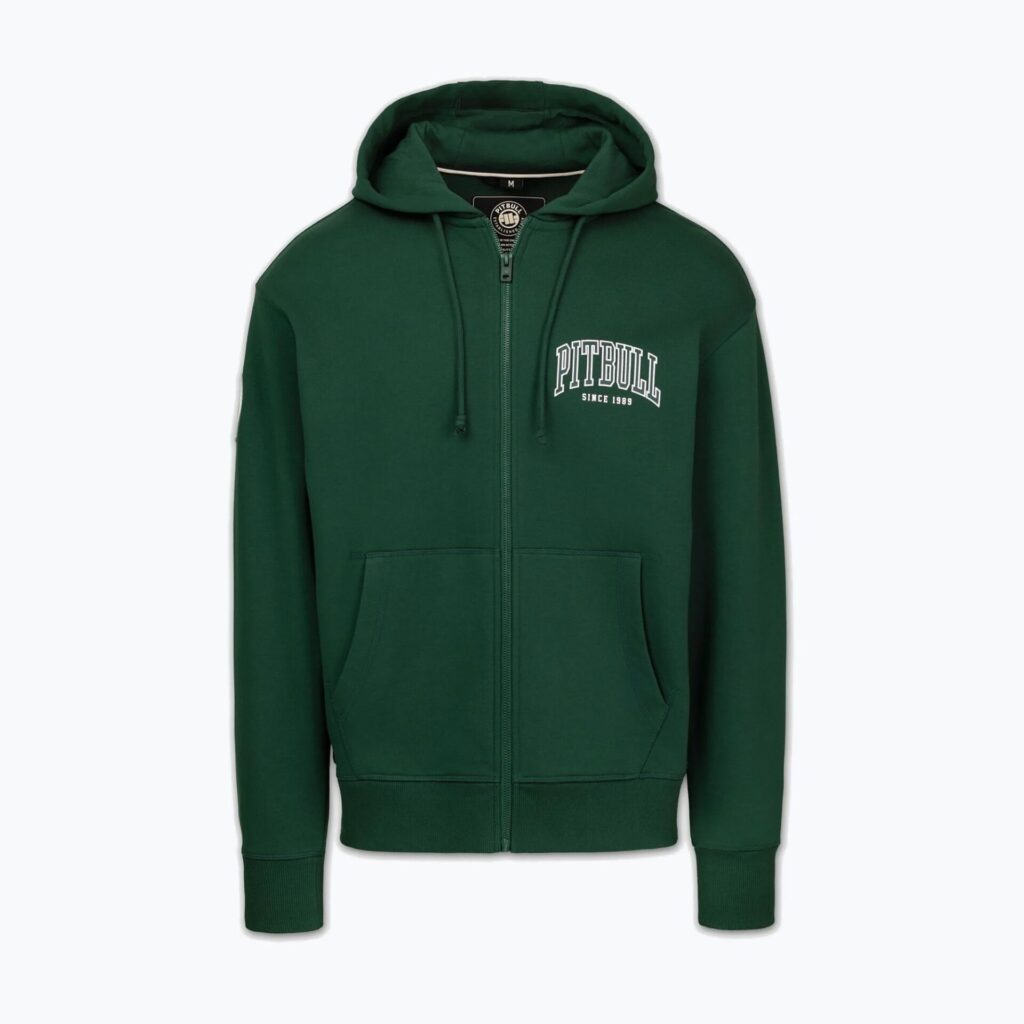 Толстовка мужская Pitbull Badger Hooded Zip hunter/green