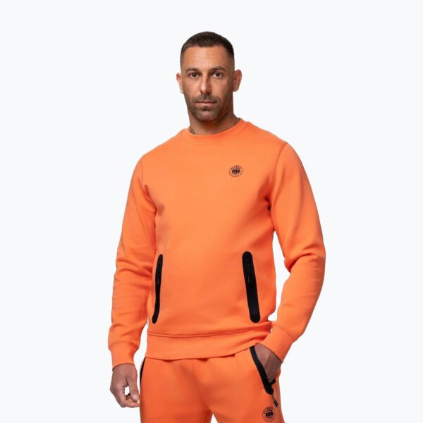 Толстовка мужская Pitbull Dogwood Crewneck fluo orange