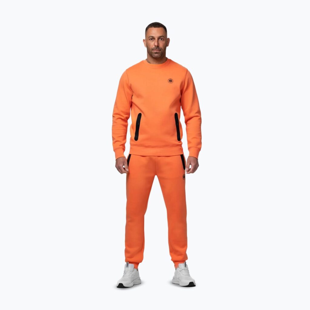Толстовка мужская Pitbull Dogwood Crewneck fluo orange