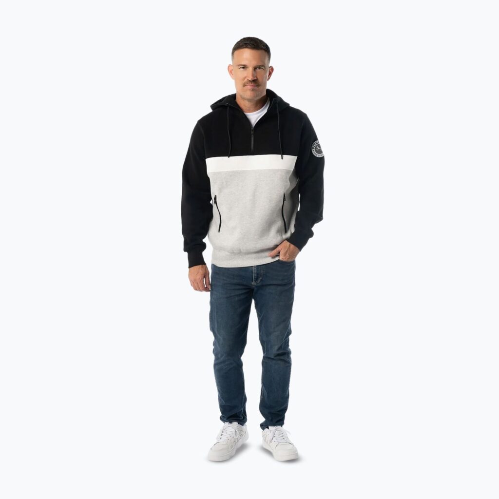 Толстовка мужская Pitbull Gibson Hooded black/grey melange