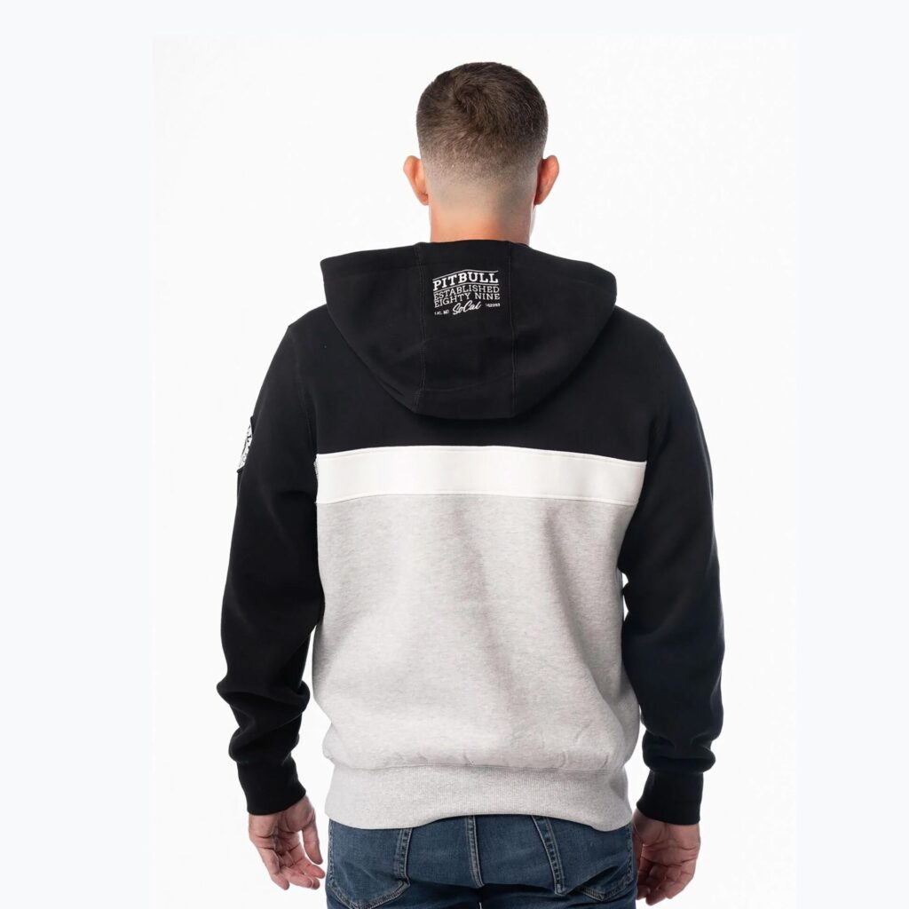 Толстовка мужская Pitbull Gibson Hooded black/grey melange