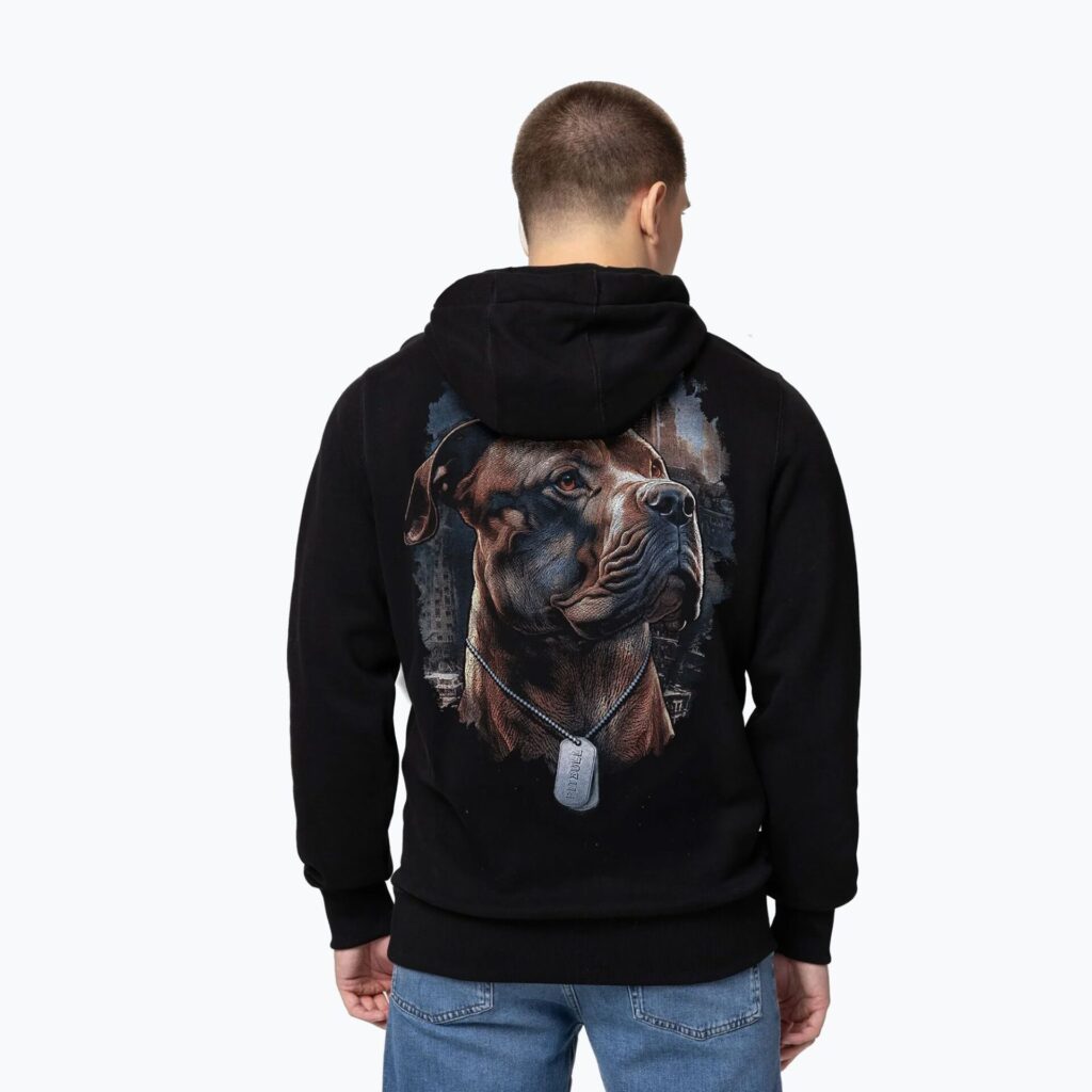 Толстовка мужская Pitbull Hero Hooded black