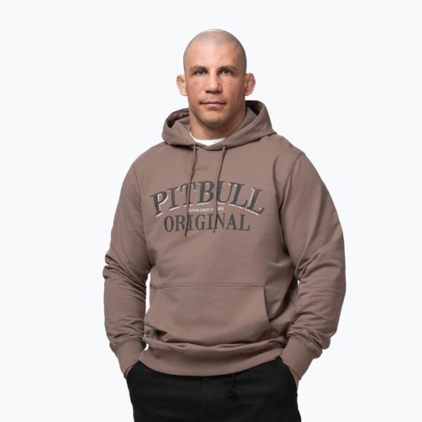 Толстовка мужская Pitbull Midnight Hooded brown savana