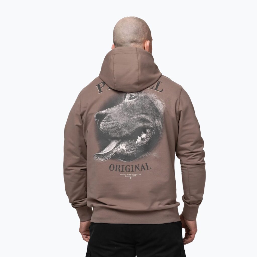 Толстовка мужская Pitbull Midnight Hooded brown savana