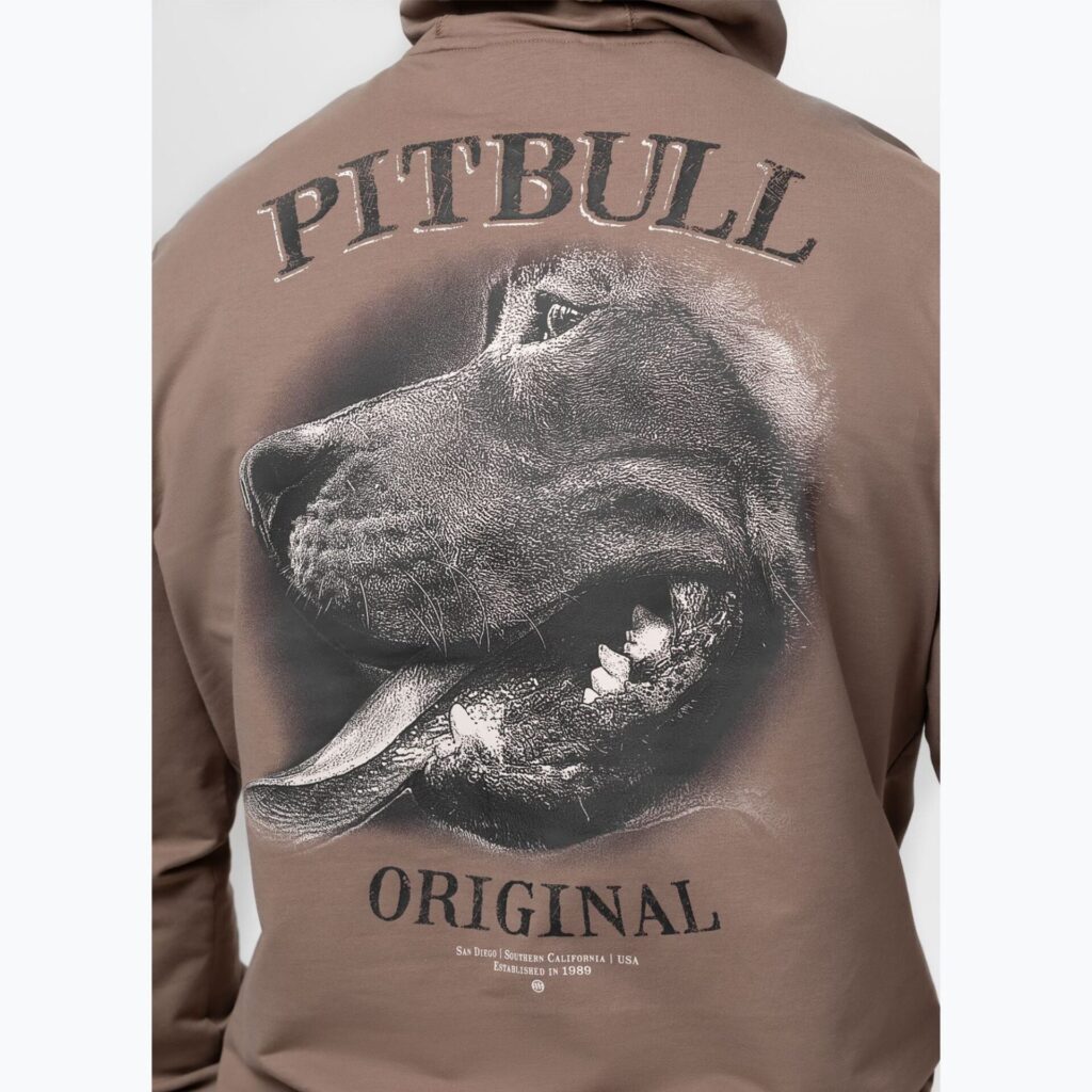 Толстовка мужская Pitbull Midnight Hooded brown savana