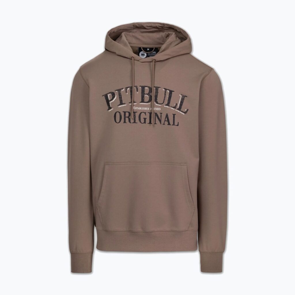 Толстовка мужская Pitbull Midnight Hooded brown savana