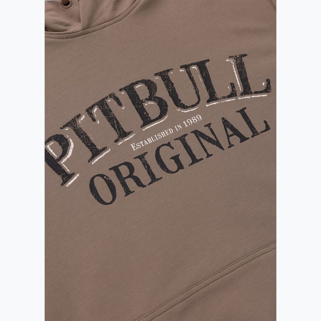 Толстовка мужская Pitbull Midnight Hooded brown savana