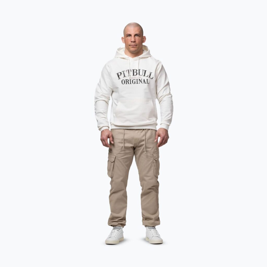 Толстовка мужская Pitbull Midnight Hooded off white