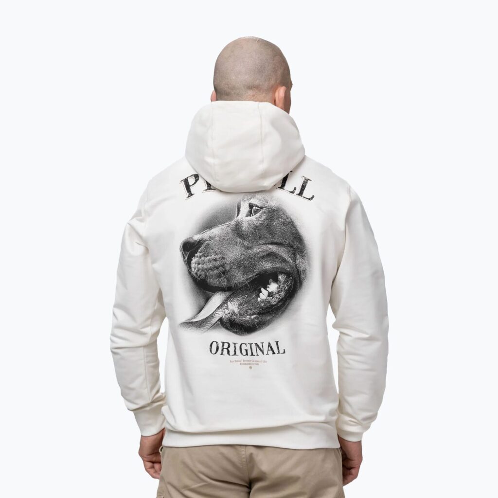 Толстовка мужская Pitbull Midnight Hooded off white