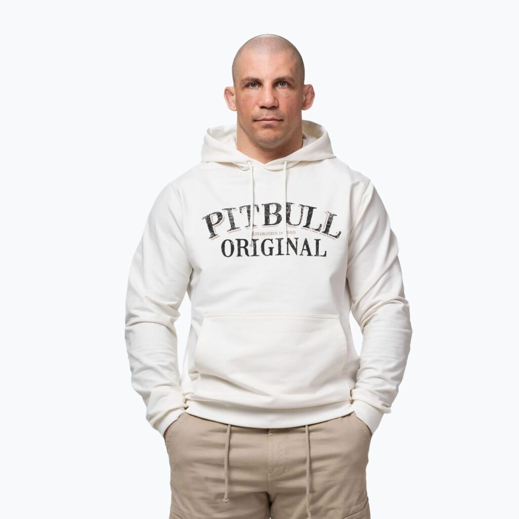 Толстовка мужская Pitbull Midnight Hooded off white