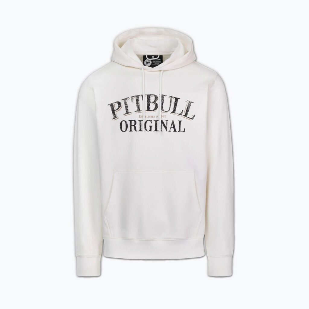 Толстовка мужская Pitbull Midnight Hooded off white