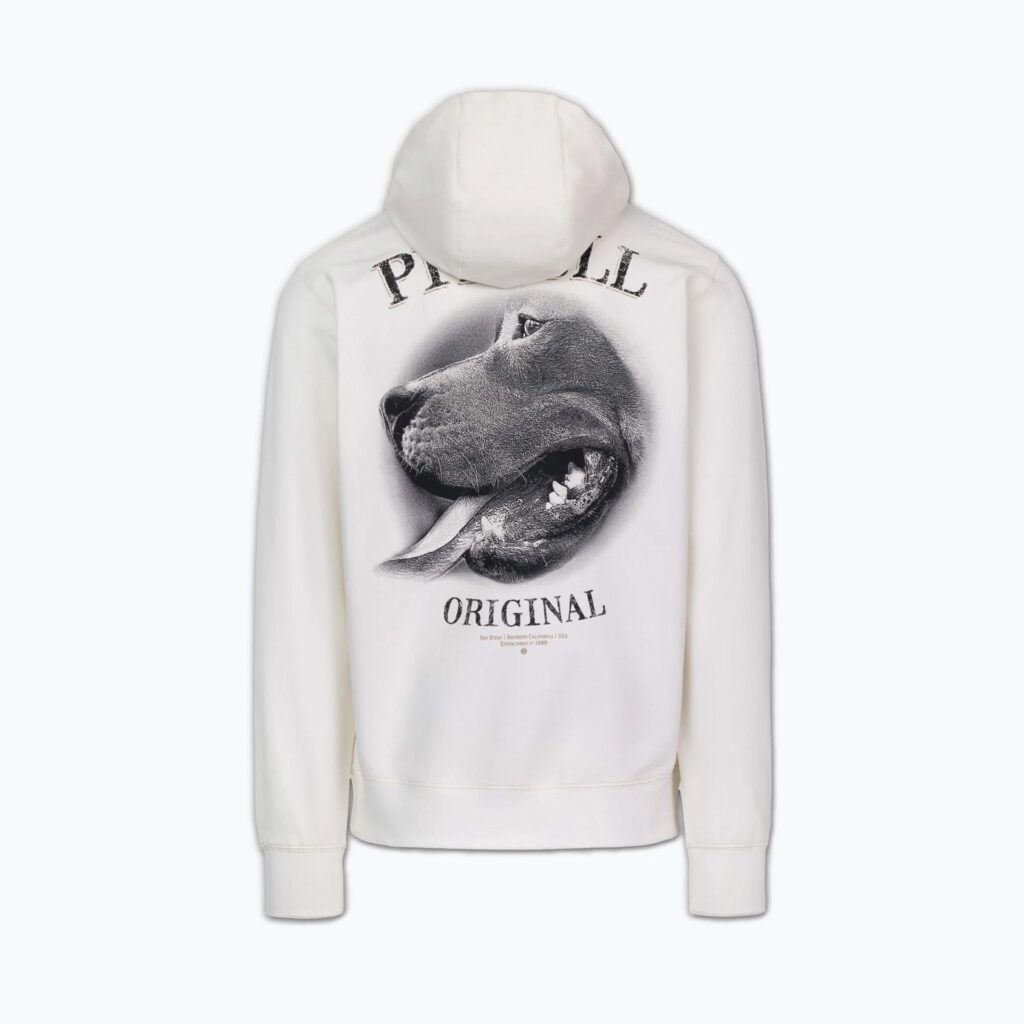 Толстовка мужская Pitbull Midnight Hooded off white