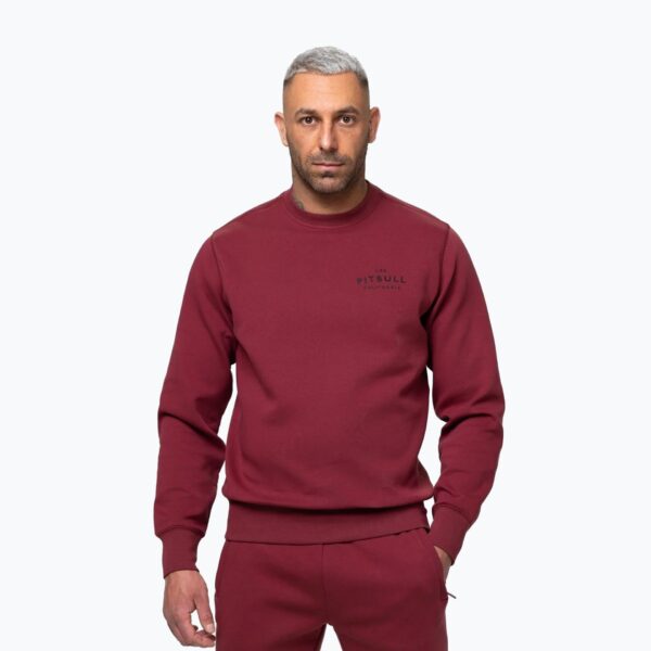 Толстовка мужская Pitbull Sampson Crewneck burgundy