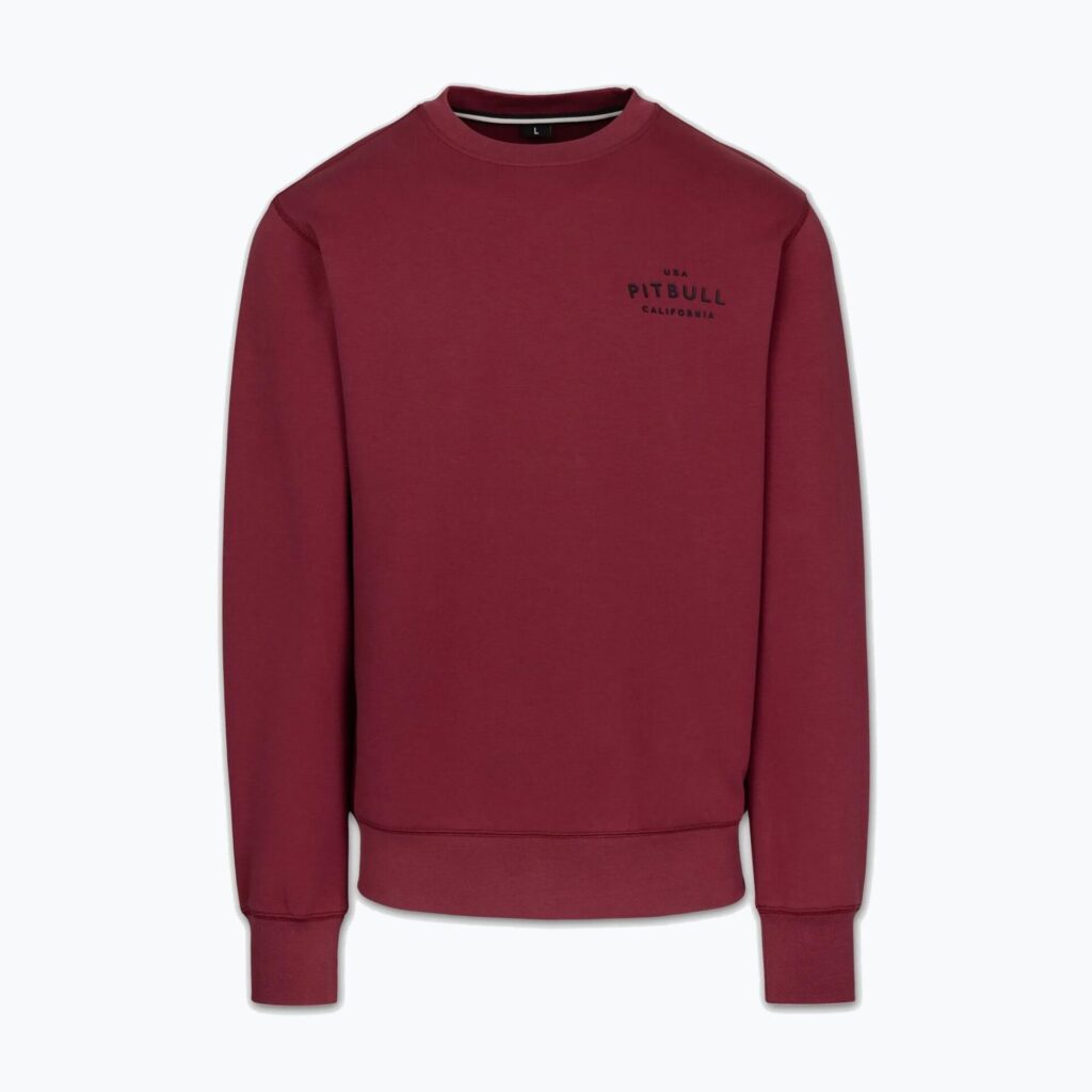 Толстовка мужская Pitbull Sampson Crewneck burgundy