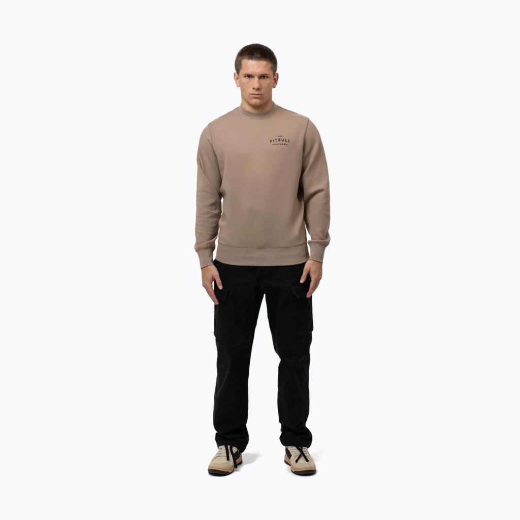 Толстовка мужская Pitbull Sampson Crewneck pale sand