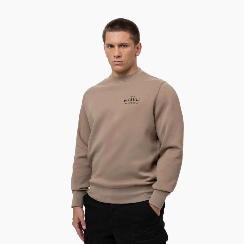 Толстовка мужская Pitbull Sampson Crewneck pale sand