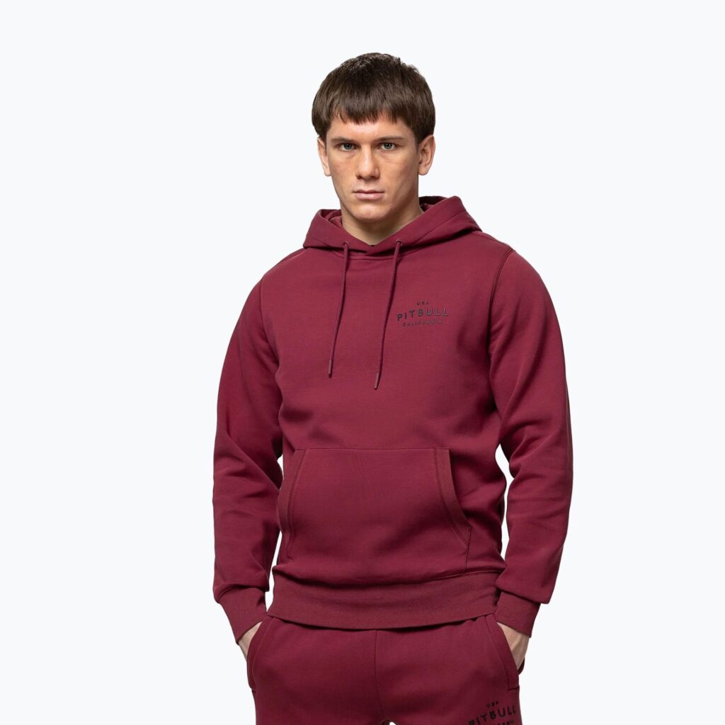 Толстовка мужская Pitbull Sampson Hooded burgundy