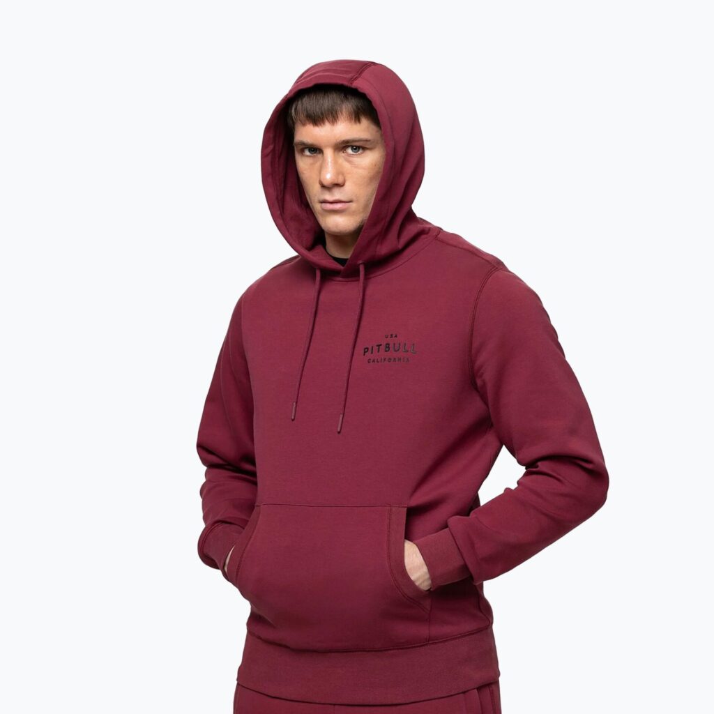 Толстовка мужская Pitbull Sampson Hooded burgundy
