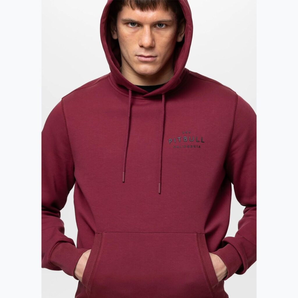 Толстовка мужская Pitbull Sampson Hooded burgundy