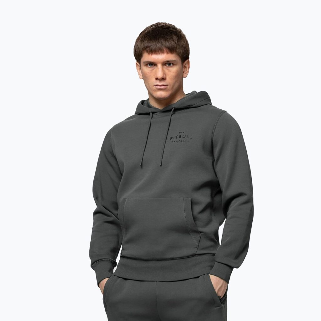 Толстовка мужская Pitbull Sampson Hooded grey/green