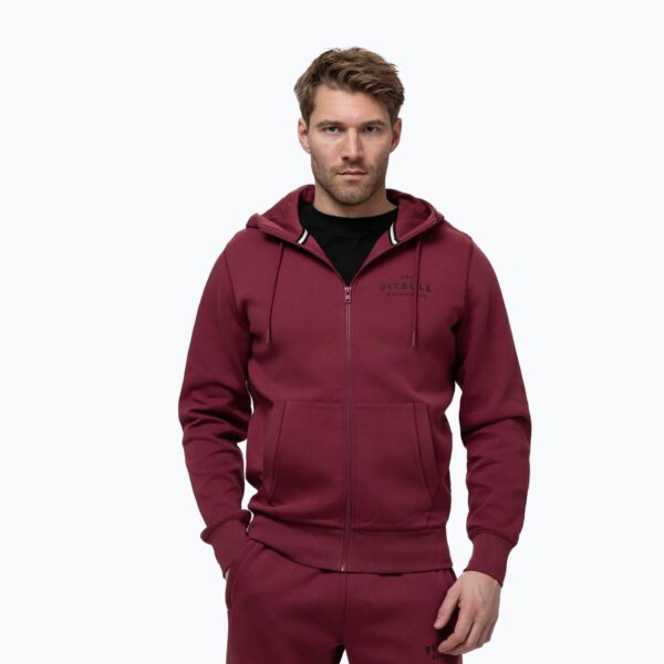 Толстовка мужская Pitbull Sampson Hooded Zip burgundy
