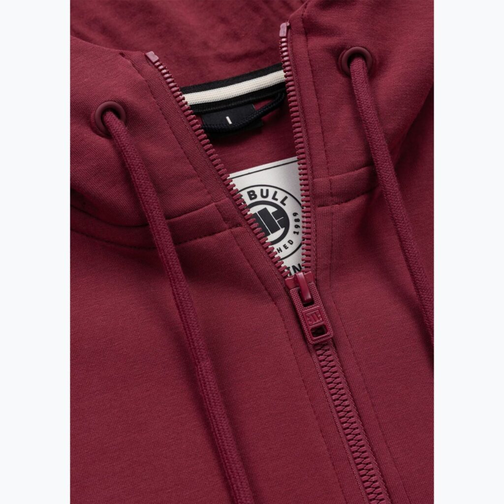 Толстовка мужская Pitbull Sampson Hooded Zip burgundy