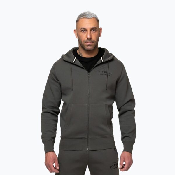 Толстовка мужская Pitbull Sampson Hooded Zip grey/green
