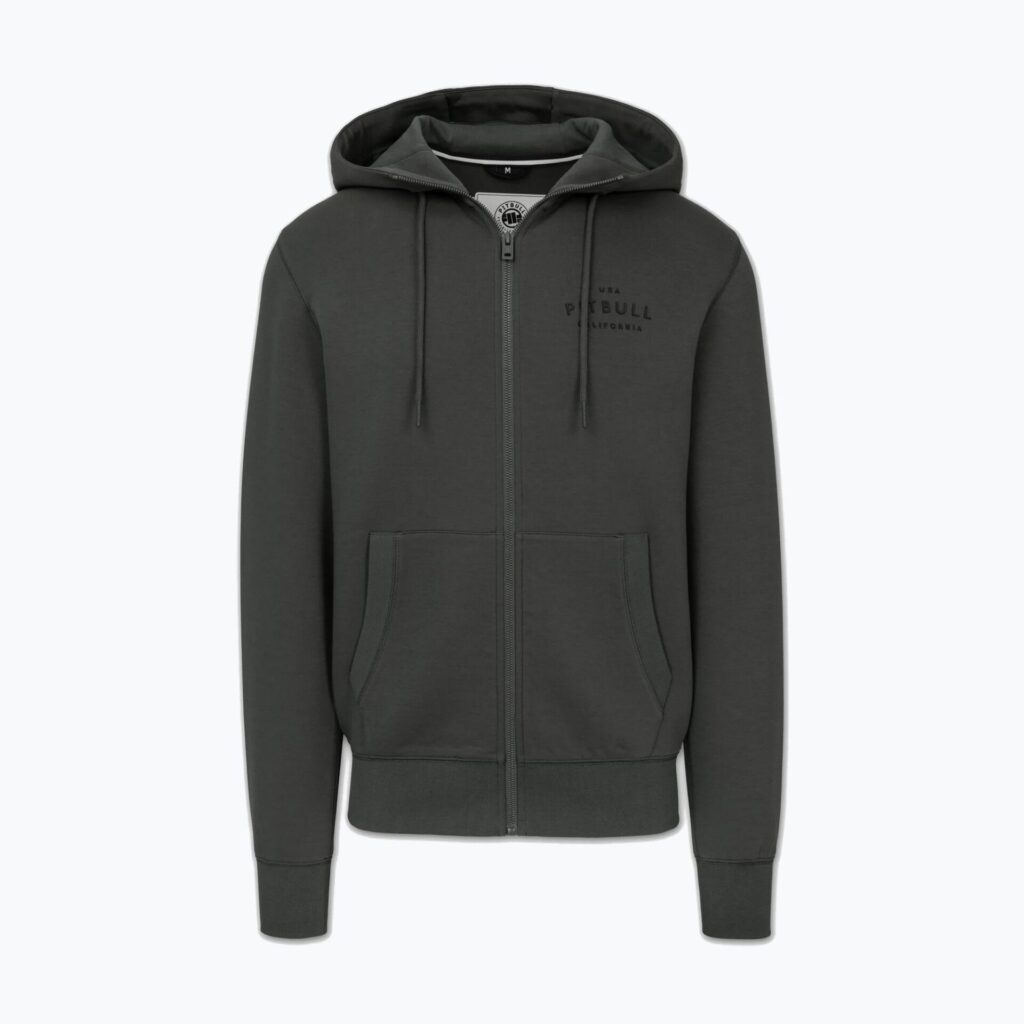Толстовка мужская Pitbull Sampson Hooded Zip grey/green