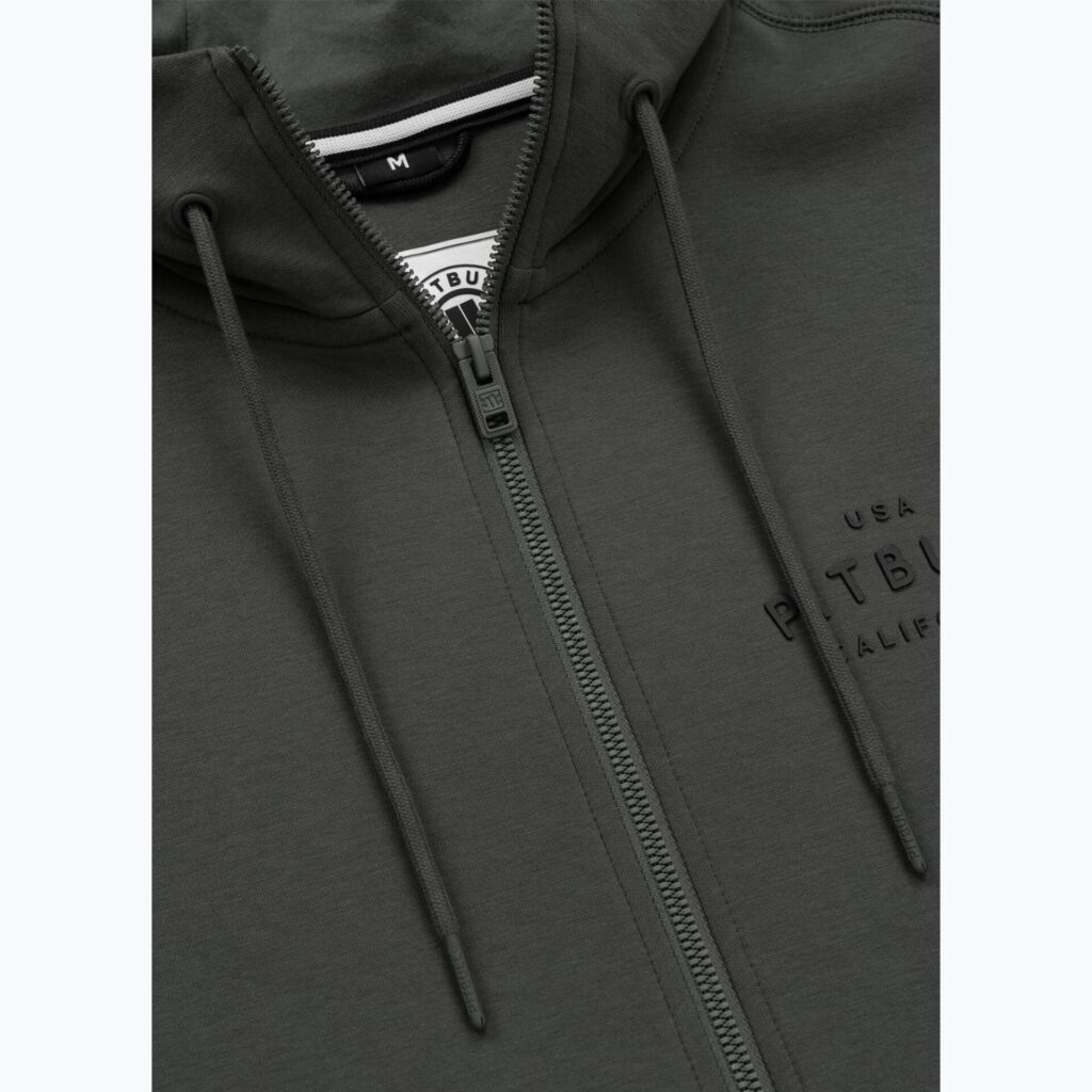 Толстовка мужская Pitbull Sampson Hooded Zip grey/green