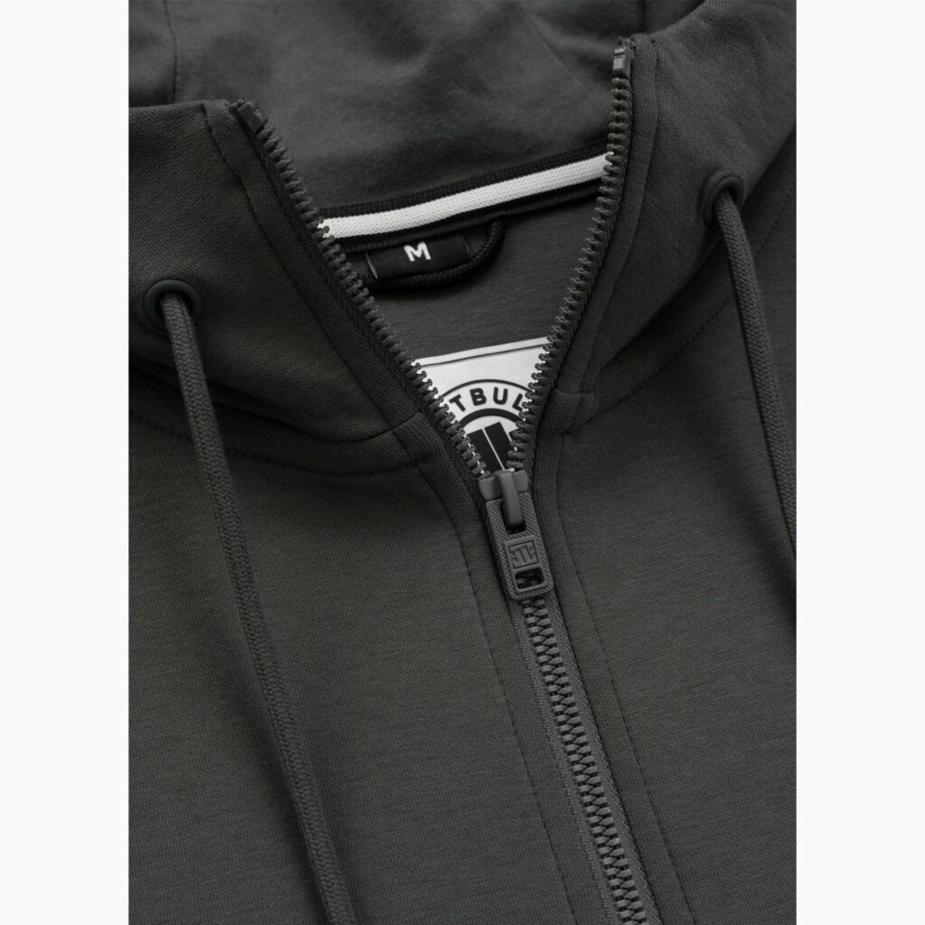 Толстовка мужская Pitbull Sampson Hooded Zip grey/green