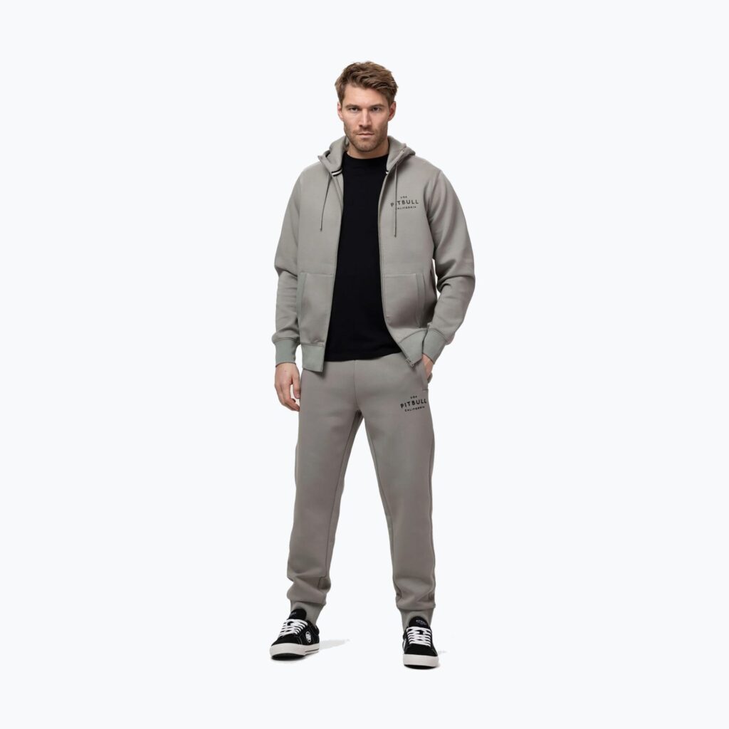 Толстовка мужская Pitbull Sampson Hooded Zip grey/harbour