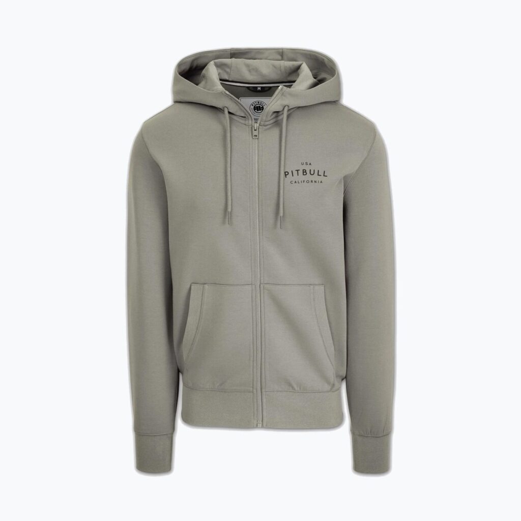 Толстовка мужская Pitbull Sampson Hooded Zip grey/harbour