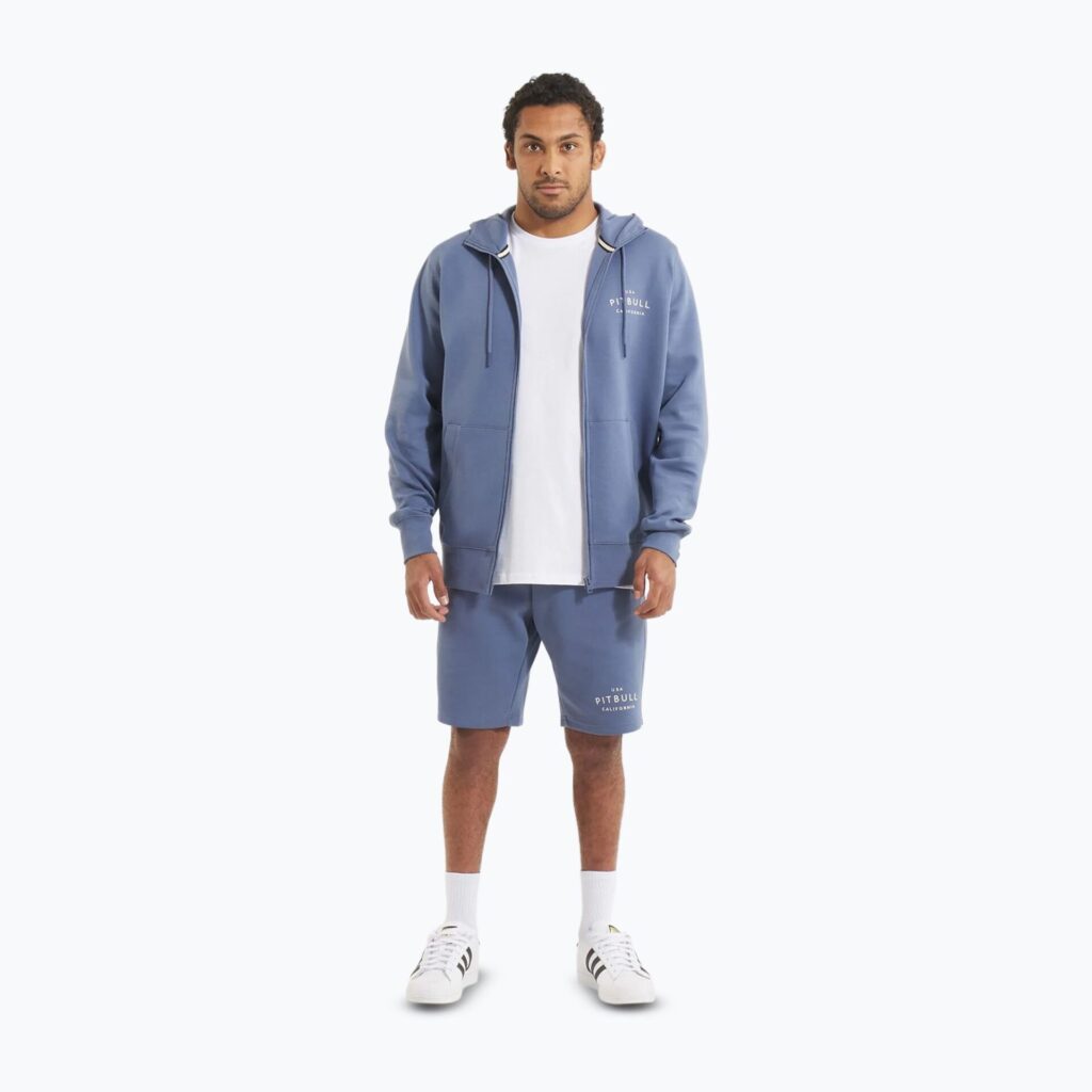 Толстовка мужская Pitbull Sampson Hooded Zip navy jeans