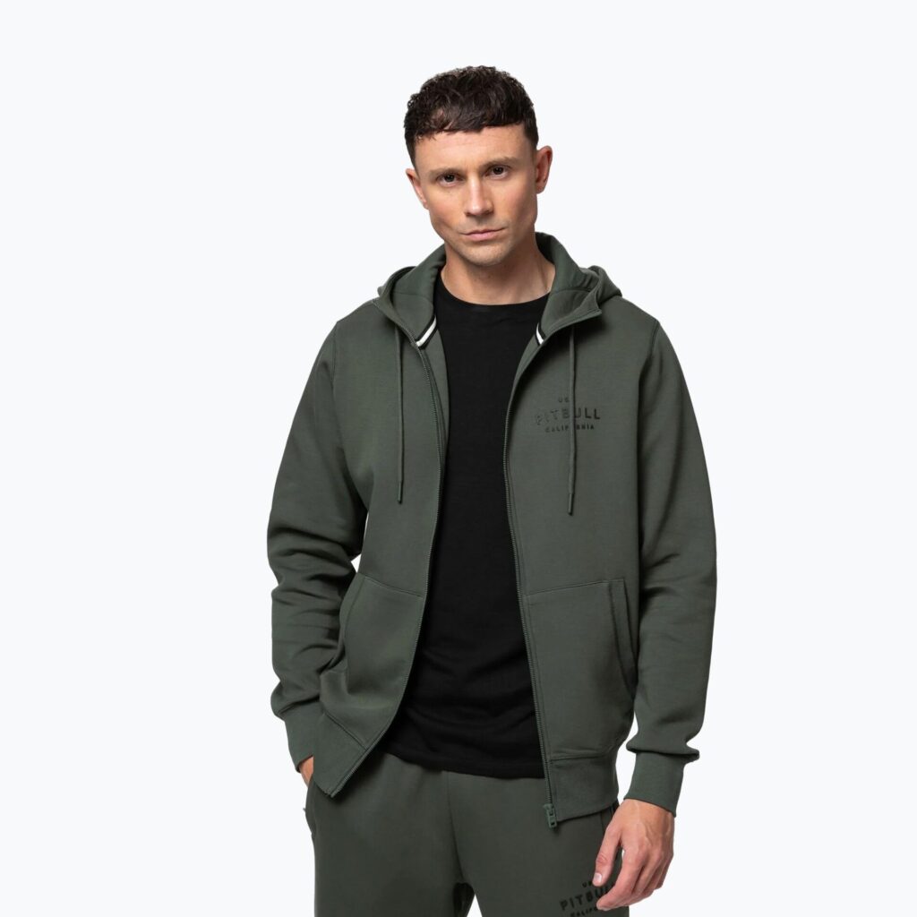 Толстовка мужская Pitbull Sampson Hooded Zip old green