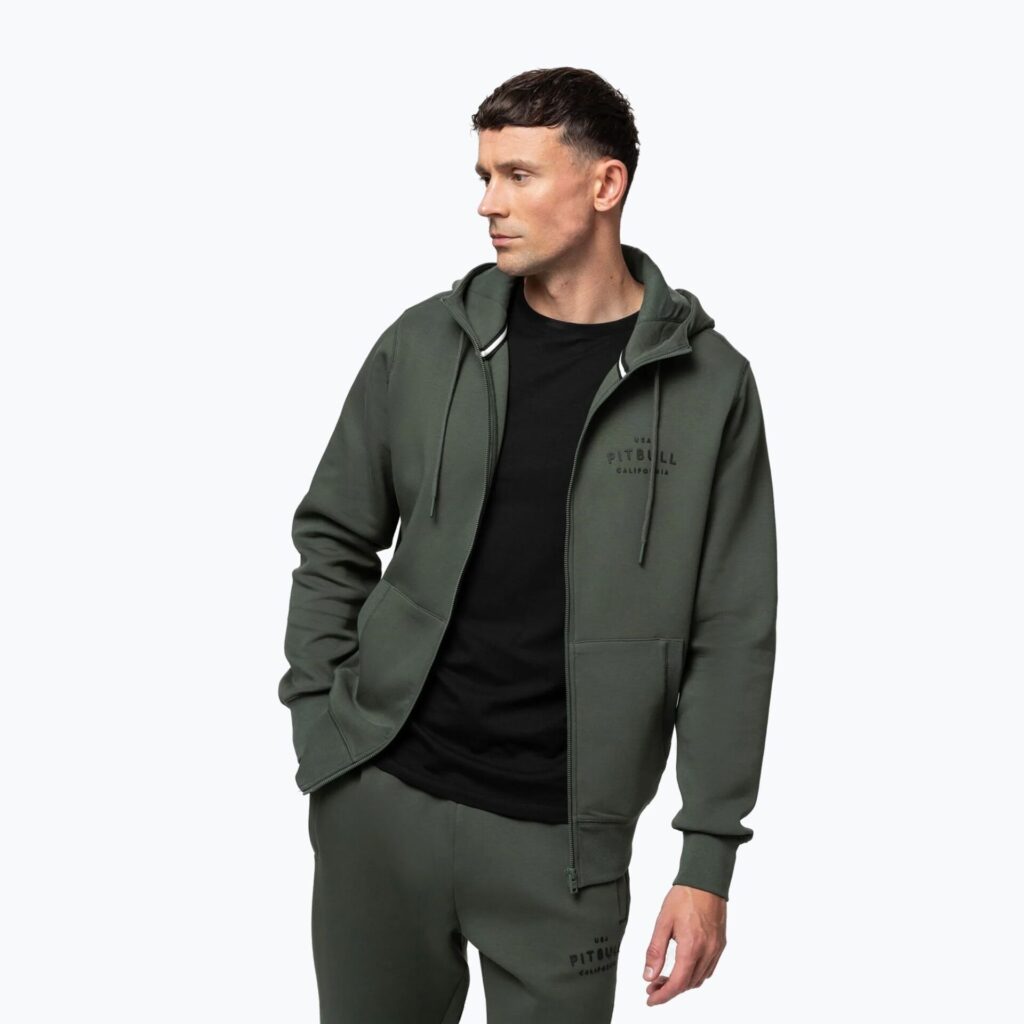 Толстовка мужская Pitbull Sampson Hooded Zip old green