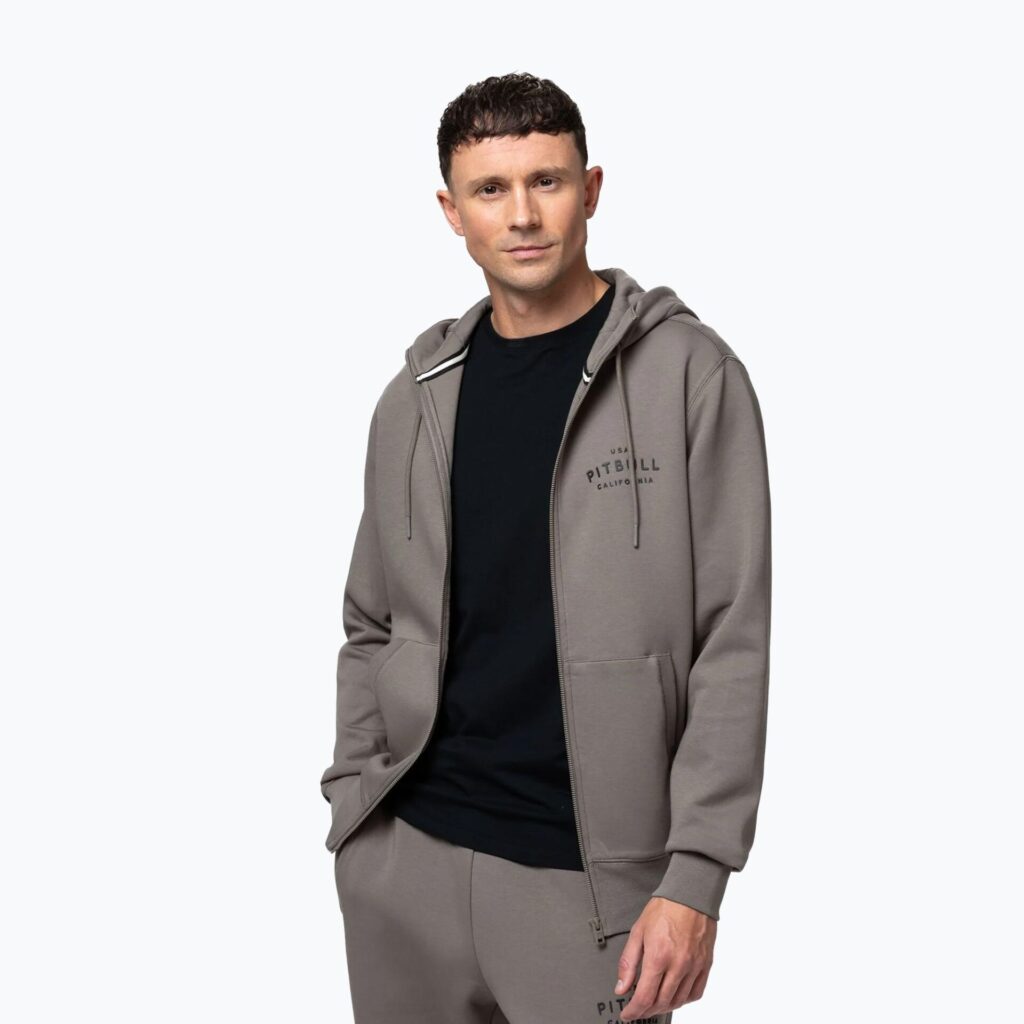 Толстовка мужская Pitbull Sampson Hooded Zip taupe